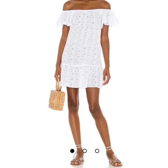 NWT Eberjey Sardinia Mini Dress Eyelet S - Picture 1 of 13
